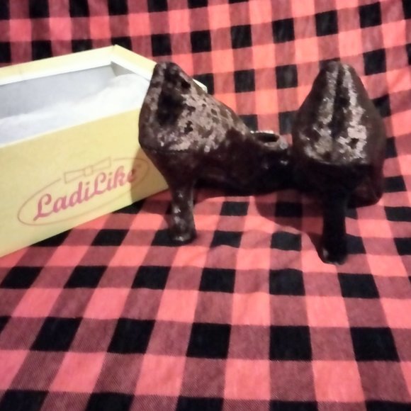 LADILIKE Women High Heels Shoes Velvet Rhinestone Open Toe Brown Size 9 - Picture 4 of 6